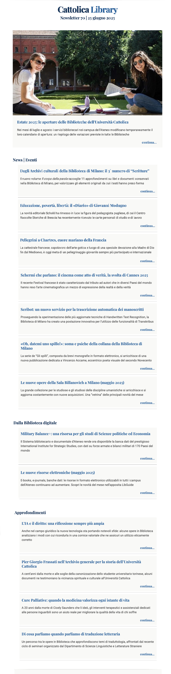 Screenshot Cattolica Library 38 