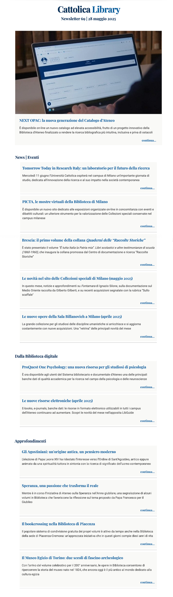 Screenshot Cattolica Library 38 